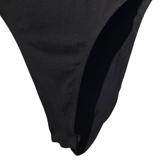 H&M Sheer Black Academia Minimalist Balletcore Stretch Sleeveless Bodysuit - Picture 6 of 8